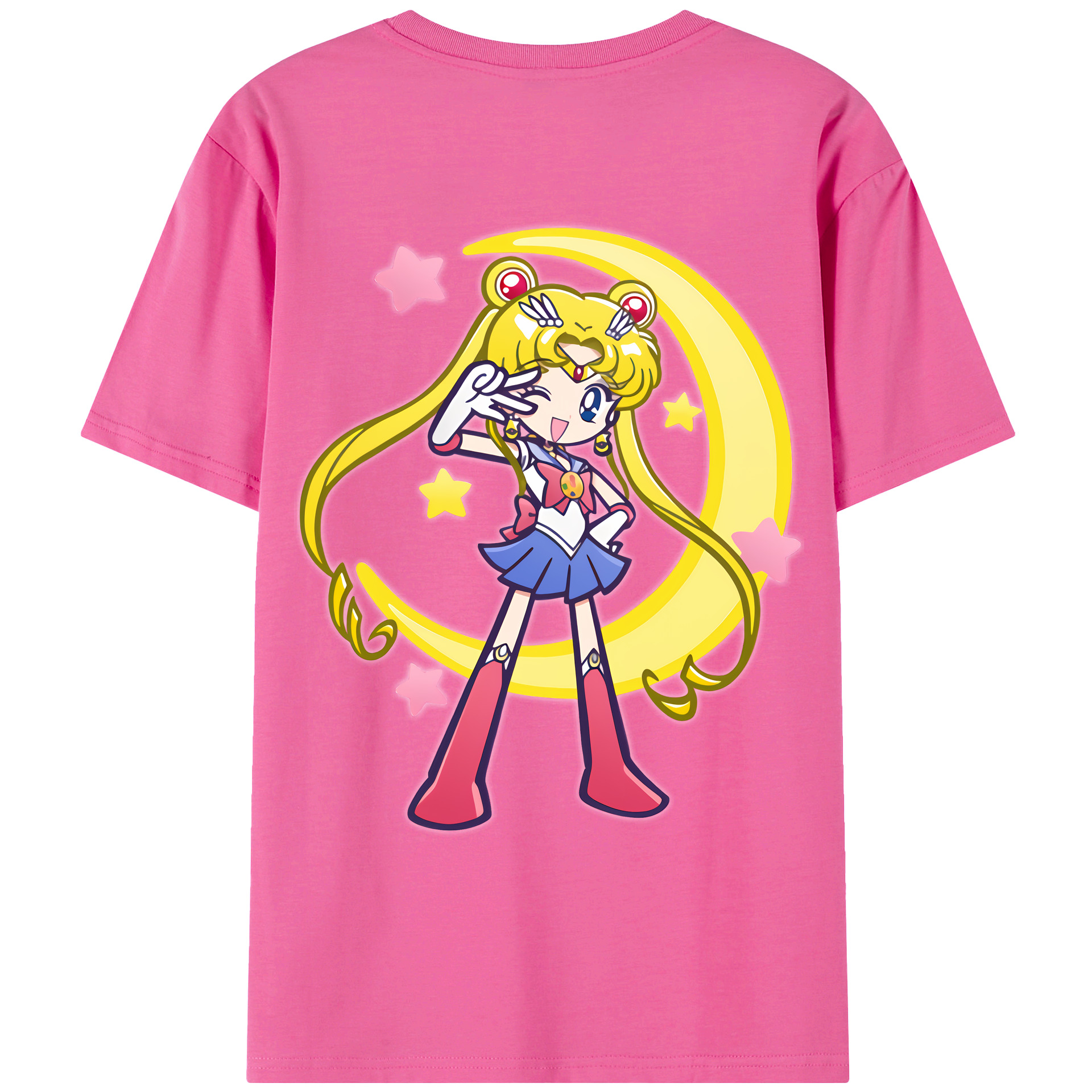 （画像用） 美少女戦士セーラームーン 月野 うさぎ つきの うさぎ Sailor Moon Tsukino Usagi レディース半袖Tシャツ(バックプリント)